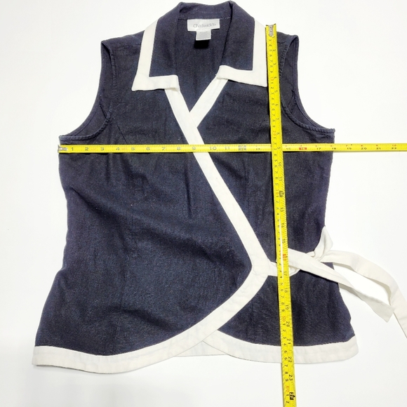 VTG 80s Chadwick's Linen Wrap Blouse Women's (12) - Picture 6 of 6